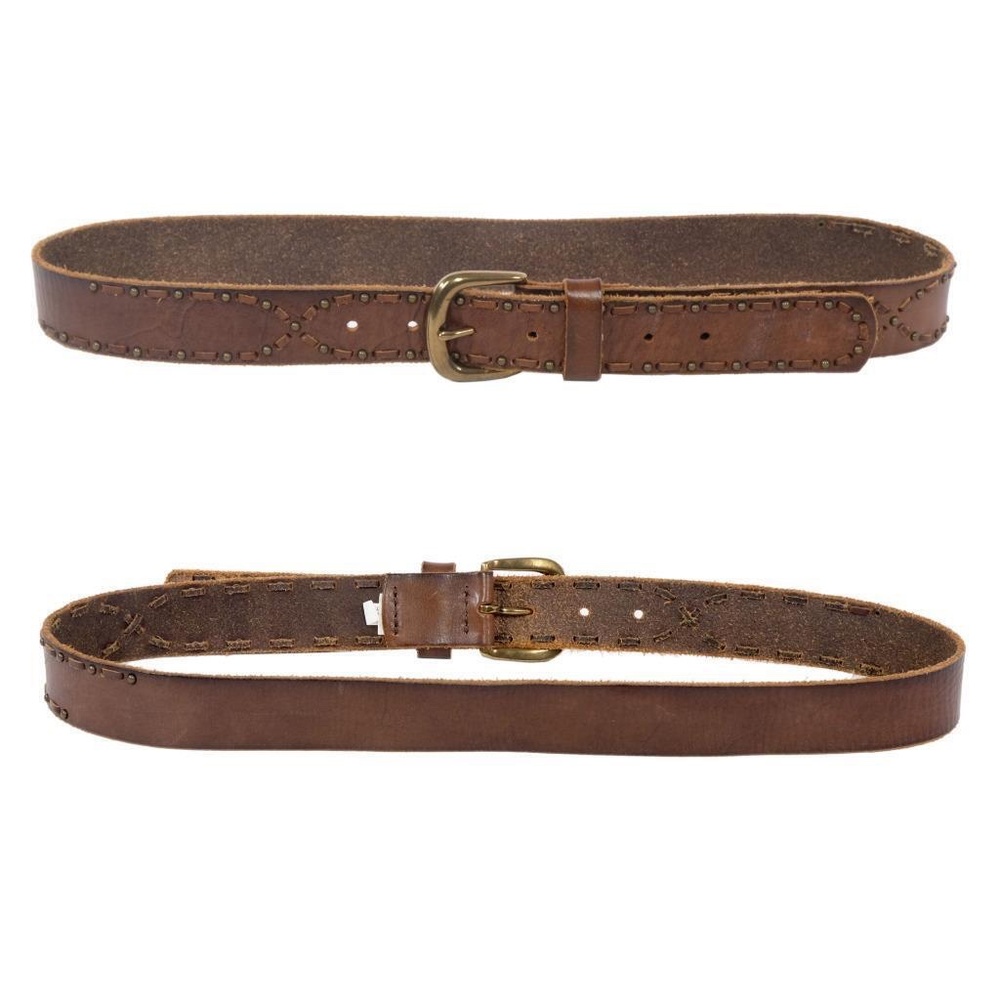 VTG AMERICAN EAGLE OUTFITTERS Leather Belt Brown Sz. 36 Studded #B1350